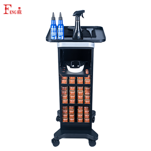 รถเข็นย้อม<span class=keywords><strong>ผม</strong></span>สำหรับร้านเสริมสวยแบบขายส่ง 4 ชั้น พร้อมชั้นวางสำหรับจัดแสดงสีผมและถาดกันลื่นสำหรับร้านทำ<span class=keywords><strong>ผม</strong></span> - Product Image 5