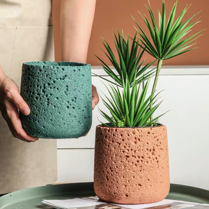 Décoration de jardin nordique, pot de fleurs coloré, pot de fleurs en ciment personnalisé pour l'intérieur et l'extérieur, moules - Product Image 2