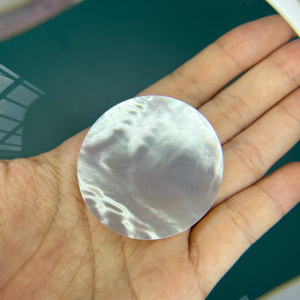 Perlas de Nácar Blanco de Grado B, Planas Dobles, 50*1MM, para Joyería, Accesorios de Concha Natural Personalizados, Cuentas de Concha - Product Image 3