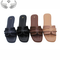 Sandales plates pour femmes de haute qualité, respirantes, légères, confortables, avec logo personnalisé, emballage en gros