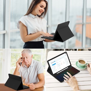 <span class=keywords><strong>Teclado</strong></span> desmontable magnético retroiluminado inalámbrico, Funda de cuero para tableta para Samsung Galaxy <span class=keywords><strong>Tab</strong></span> <span class=keywords><strong>S8</strong></span> 11,0, funda para <span class=keywords><strong>teclado</strong></span> de SM-X706 de - Product Image 5