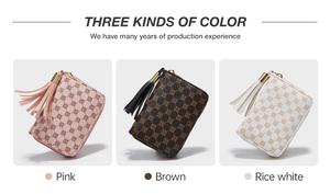 <span class=keywords><strong>Portafoglio</strong></span> per carte di credito in pelle Pu <span class=keywords><strong>rosa</strong></span> da <span class=keywords><strong>donna</strong></span> di design di lusso stampato personalizzato con cerniera - Product Image 6