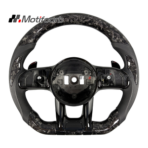 Volant personnalisé en fibre de carbone forgée noire pour Mercedes-Benz, style AMG, 2018-2023 W167 W205 W213 GT 63 Classe C GLA - Product Image 1