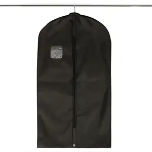無料サンプルショップ中国ドレスバッグスーツハンガープラスチックジッパーガーメントバッグ
