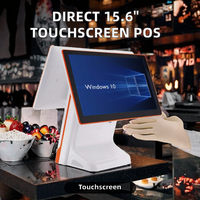 Sistema POS Todo en Uno con Pantalla Táctil de 15.6 Pulgadas, Directo de Fábrica, CPU I3/I5/I7, Windows 10/11, Caja Registradora para Restaurante