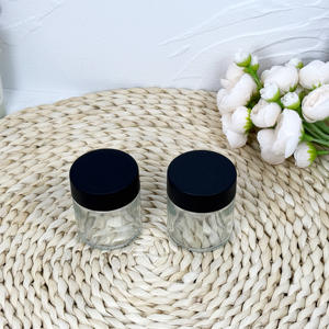 Custom Child Resistant Glass <b>Jar</b> Matte Black White with CR Lids <b>Airtight</b> Smell Proof for Flower Leaf - Product Image 1