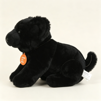 Ours en peluche noir réaliste assis, jouet en peluche d'ours simulé, coton PP, vente en gros d'usine OEM, cadeau pour enfants