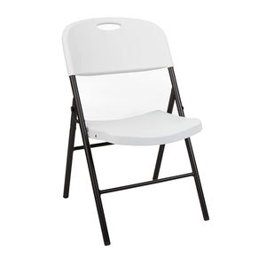 Camping Outdoor <strong>Folding</strong> Plastic <strong>Chair</strong> High Quality HDPE Material Foldable Compact Cheap <strong>White</strong> Beach <strong>Chair</strong> - Product Image 1