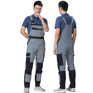 Parantez iş kıyafeti ile özel Logo erkek çok cep mekanik tulum - Product Image 2