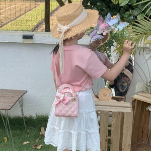 Bolso para niños de estilo coreano 2024 nueva moda chica monedero portátil niños princesa seda bufanda bolso de hombro - Product Image 2