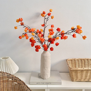 Fleurs artificielles Yasunobu en forme de lanterne, branche unique d'oranger en soie plastique, longue durée, décoration du Nouvel An pour la maison - Product Image 2