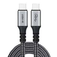 Just Link USB C Thunderbolt 3 Type C Câble USB4 Gen3 PD 3.0 40Gbps Transfert de données 100W 5K Câble USB-C pour M1 Macbook iPad Pro