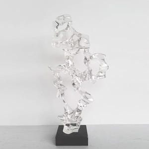 فن تصميم الثلج المصبوب على الطراز الحديث من راتنجات الإيبوكسي مع تشطيب مطلي بالكهرباء مصنوع يدويًا - Product Image 1