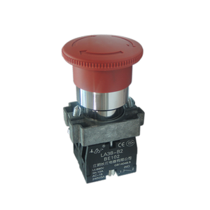 Botón pulsador de metal con cabezal de hongo de 22 mm serie LA38 para elevador, interruptor de enclavamiento - Product Image 1