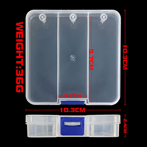 Cajas de Pesca Portátiles <span class=keywords><strong>Mini</strong></span> de PP Impermeables con 3 Compartimentos, Estuche de Almacenamiento Multifuncional para Señuelos, Anzuelos y Accesorios de Pesca, Venta al Por Mayor - Product Image 2
