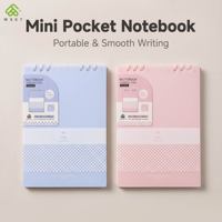 Mini cuaderno espiral de bolsillo, 60 hojas, papel grueso, diario portátil, bloc de notas de escritura suave para la escuela, oficina, notas diarias
