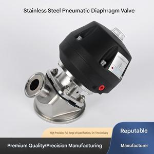 Vanne à diaphragme pneumatique en acier inoxydable en forme de champignon, à installation rapide, de qualité sanitaire, avec raccord à pince DN15 20 32 40 50 - Product Image 2