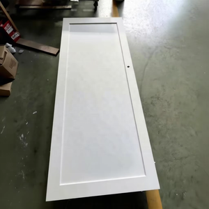 Porte en bois écologique à <span class=keywords><strong>prix</strong></span> <span class=keywords><strong>de</strong></span> gros usine, ambiance classique, porte en bois blanc apprêté pleine grandeur - Product Image 5