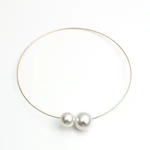 Wholesale Pearl Fashion OL Open Collar Geometric Ball Shape Simple Atmospheric Diamond Women Collar Bohemian Jewelry Necklace