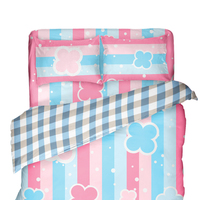 Parure de lit en coton 100% pour enfants, 4 pièces, 1 housse de couette, 1 drap, 2 taies d'oreiller, ensemble de literie