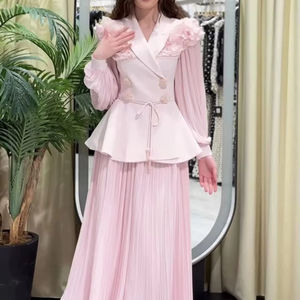 Set of High-end Women's <strong>Clothing</strong> 2025 Early Autumn New Design Sense, Waist Cinching Suit Jacket+high Waist Skirt Two-piece Set - Product Image 1