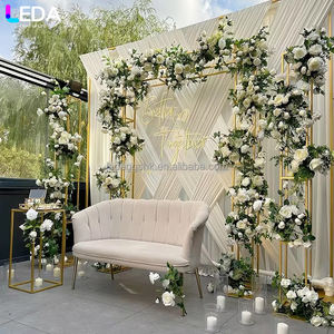 Arche de mariage LEDA en acier inoxydable sur mesure, style simple, support de toile de fond suspendu pour fleurs, pour décoration d'événements, nouvelle arrivée - Product Image 1
