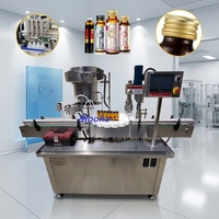 Machine de remplissage automatique d'huile végétale 3 en 1, machine de remplissage de liquides, machine de remplissage, de sertissage et de bouchage d'huile de cuisson