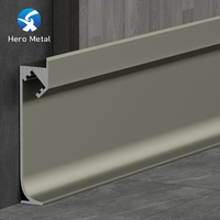 Plinthe Led haut de gamme tréfilage personnalisé plinthe cachée métal aluminium lumière Led plinthe pour la cuisine
