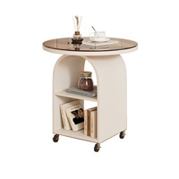Table d'appoint moderne en métal avec roulettes, armoire de rangement multifonctionnelle portable pour salon, style minimaliste moderne