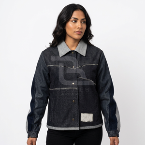 Chaqueta Vaquera Unisex con Cuello Camisero, Cierre de Botones, Estilo Workwear Lavado, Color Sólido, Corte Regular, Vintage, Resistente al Viento - Product Image 1