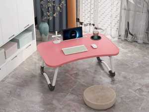 Bureau d'ordinateur portable pliable portable <span class=keywords><strong>avec</strong></span> ports USB support pour ordinateur portable et fente pour tasse pour manger support de lecture pour ordinateur portable et <span class=keywords><strong>tiroir</strong></span> pliant - Product Image 5