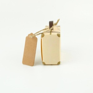 Mini Suitcase Shape Kraft Paper Gift <b>Box</b> Vintage Travel Theme <b>Party</b> Favor Candy <b>Box</b> With Tag - Product Image 1