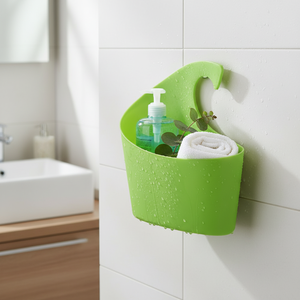Spirella Sydney Wall <b>Basket</b> Collection, <b>Large</b> Storage <b>Basket</b> 30.5 x 27.5 x 10 cm, Polypropylene, Green - Product Image 3