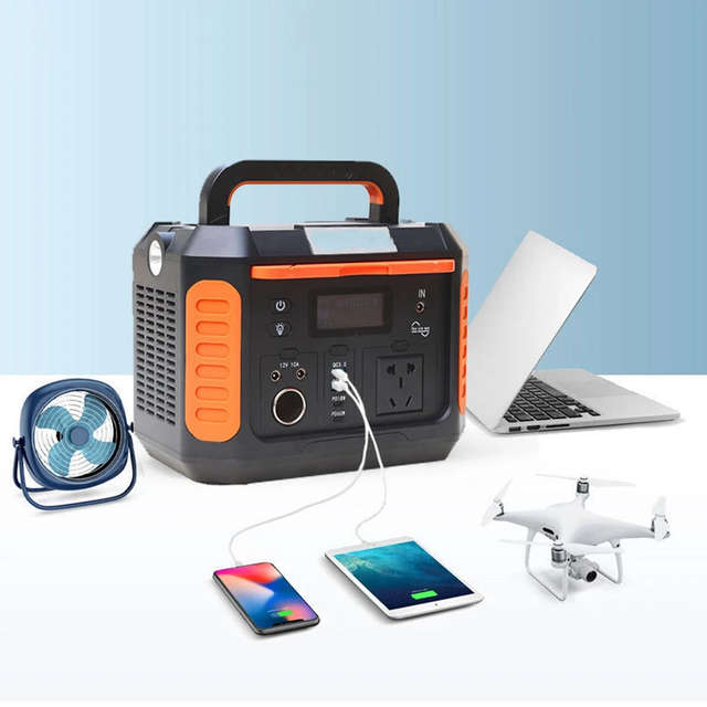 500W Solar Power Supply Portable Power Station With Foldable Solar Panel 100W PET Fast Charge