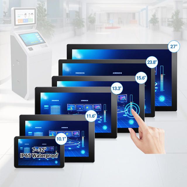 7/10/12/17/24/32 Inch IP65 Waterproof Embedded Touch Display VGA HDM-I DC 24V Metal Case Industrial PCAP Touch Screen Monitor