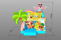 WINSUN Toboggan Gonflable Aloha d'Été en PVC Étanche Certifié CE de Qualité Commerciale pour Fêtes d'Enfants et Parcs d'Attractions
