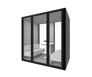 Flexspace 2024 nuevo Modular privado reunión insonorizada Oficina pods privacidad cabina con muebles Pod