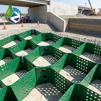 Géocell HDPE texturé/perforé noir, garantie 5 ans, pour la stabilisation des pentes et l'utilisation routière en construction extérieure