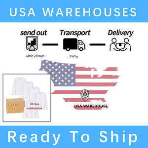 Camiseta de manga larga para hombre Unisex sublimación almacén de EE. UU. Envío <span class=keywords><strong>Gratis</strong></span> camisetas de sublimación de manga larga de poliéster pesado - Product Image 2