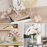 Bocal en verre transparent épais moderne à usage domestique-Poisson de bureau pour vase à fleurs au sol du réservoir Spécifications multiples disponibles