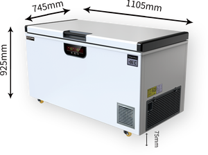 מקפיא מסחרי בעל דלת נירוסטה 304 עם מדחס, טמפרטורה אחת, 268 ליטר, טמפרטורה נמוכה במיוחד -40-86 מעלות צלזיוס, לשימוש במלונות - Product Image 4