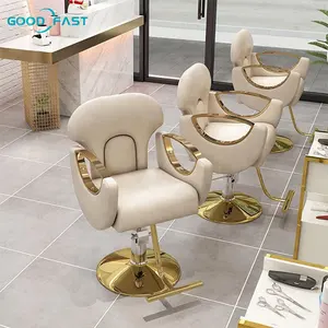 White Saloon Sillas Peluqueria Para Furniture De Belleza Reclining Barber Hairdressing Salon Chair For Beauty Hair Stylist