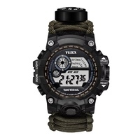 Montre tactique IRONDONKEY, bracelet multifonctionnel en paracorde, bracelet de survie en plein air, bracelet de sport, outil de survie Firestone