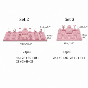 Présentoir de bijoux en microfibre OEM personnalisé pour comptoir de magasin, buste de présentation pour bagues, colliers, boucles d'oreilles, bracelets, accessoires de vitrine de bijouterie - Product Image 6