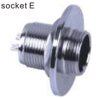 M16-(2-9)E1 Conector de enchufe de placa redonda de doble rosca redonda Receptáculo Enchufe hembra Copa de soldadura de montaje en panel no constante