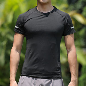 High-Performance Stretchable Mens Seamless T-Shirt For <b>Running</b> With Soft Feel Cotton Blend - Product Image 2