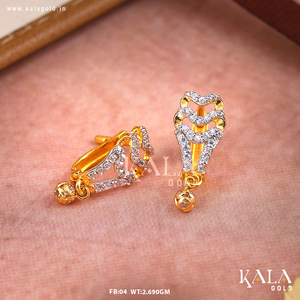 Pendientes de aro de oro de 18 quilates a la moda para mujer, joyería de moda étnica - Product Image 3