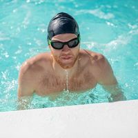 Bonnet de bain en silicone écologique et imperméable avec logo personnalisé pour hommes et femmes, couvre les oreilles, pour cheveux longs/courts, utilisation en plongée