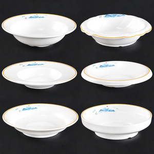 Plato comercial Plato de sombrero de paja de melamina Plato hondo para aperitivos Pasta Sopa Salchicha de sangre de pescado en Escabeche - Product Image 3