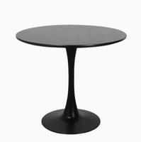 Table de salle à manger ronde blanche à prix réduit pour 4 personnes avec pieds de table basse